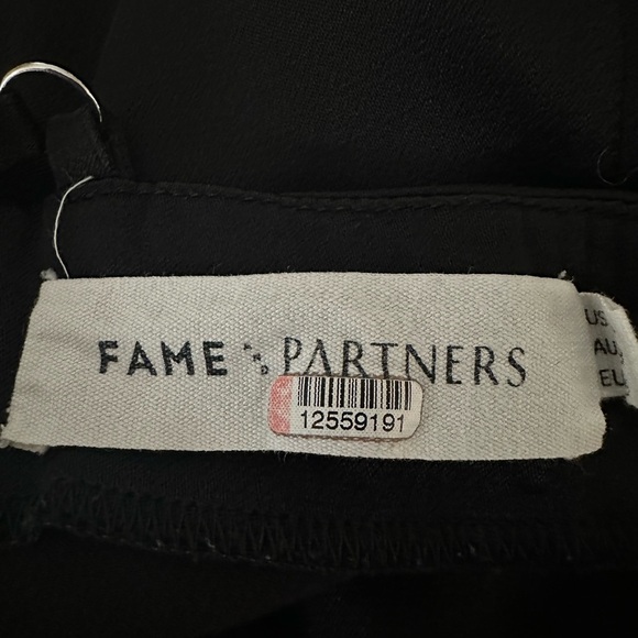 Fame and Partners Benton Jumpsuit Black Satin Size 14 - Picture 5 of 10